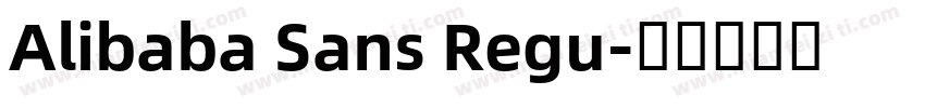 Alibaba Sans Regu字体转换